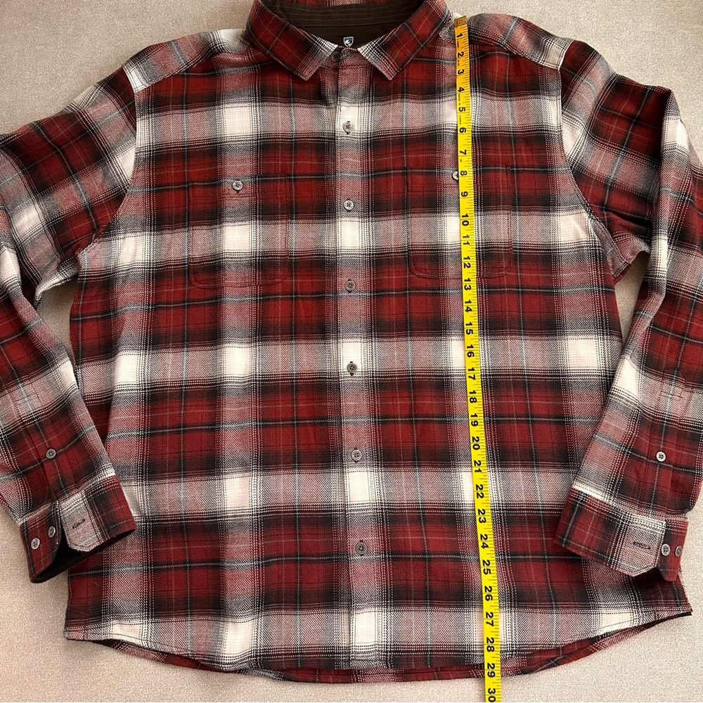 SOLD Kuhl Law Flannel Button Down. XXL. Red/White Plaid. - Picture 7 of 11